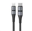 Obrázek Baseus BMX Double-deck Mfi nabíjecí / datový kabel USB-C / Lightning PD 18W 1,8m, šedá-černá