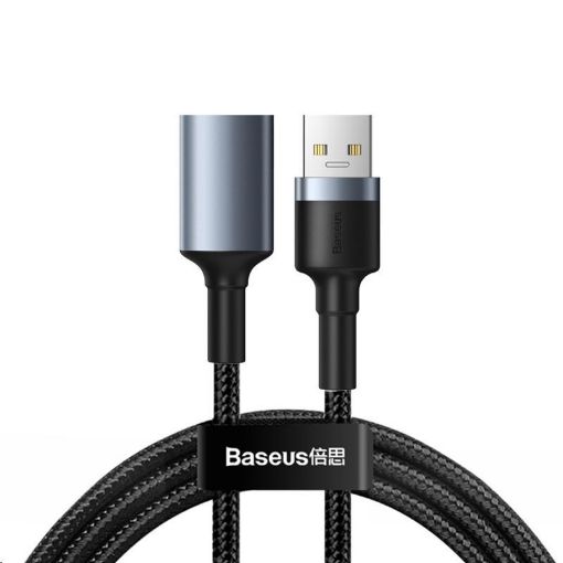 Obrázek Baseus Cafule nabíjecí / datový kabel USB3.0 samec na USB3.0 samice 2A 1m, šedá