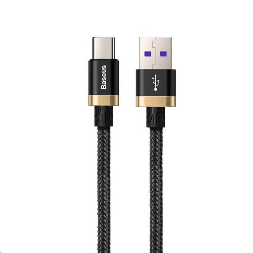 Obrázek Baseus nabíjecí / datový kabel HW Flash Charge USB-C 40W 1m, zlatá-černá