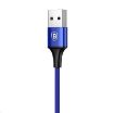 Obrázek Baseus Rapid Series nabíjecí / datový kabel 3v1 USB (Micro USB + Lightning + USB-C) 3A 1,2m, modrá