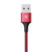 Obrázek Baseus Rapid Series nabíjecí / datový kabel 3v1 USB (Micro USB + Lightning + USB-C) 3A 1,2m, červená