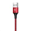 Obrázek Baseus Rapid Series nabíjecí / datový kabel 3v1 USB (Micro USB + Lightning + USB-C) 3A 1,2m, červená