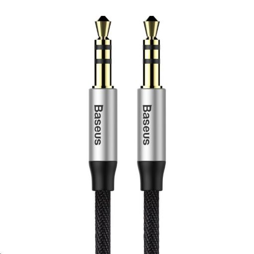 Obrázek Baseus Yiven Series audio kabel 3,5mm Jack 0,5m, stříbrná-černá