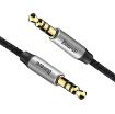 Obrázek Baseus Yiven Series audio kabel 3,5mm Jack 0,5m, stříbrná-černá