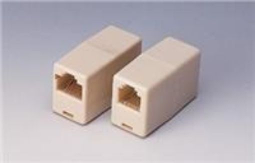 Obrázek Spojka RJ45 8P8C (1xF8p8c/1xF8p8c) bílá