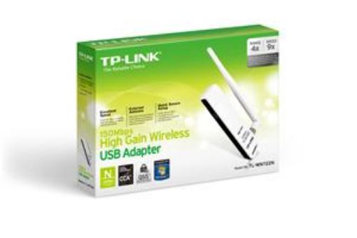 Obrázek TP-LINK Wifi USB adapter, 150 Mbps, RSMA externí anténa 4dB TL-WN722N