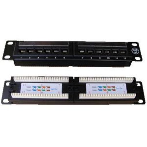 Obrázek Patch panel 10“ UTP cat.5e 12portů