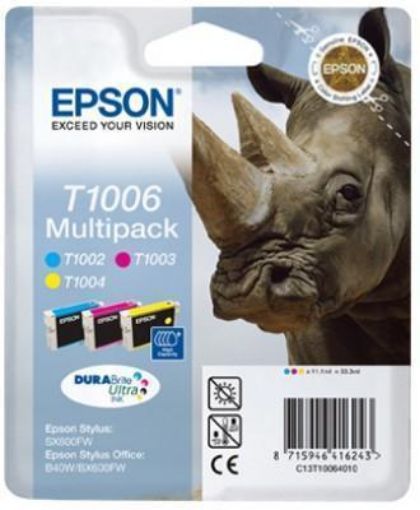 Obrázek EPSON ink Multipack CMY nosorožec SX600FW 