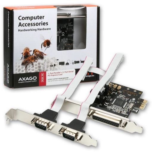 Obrázek AXAGO PCEA-PS PCI-Express adapter 1x paralel + 2x sér. + LP