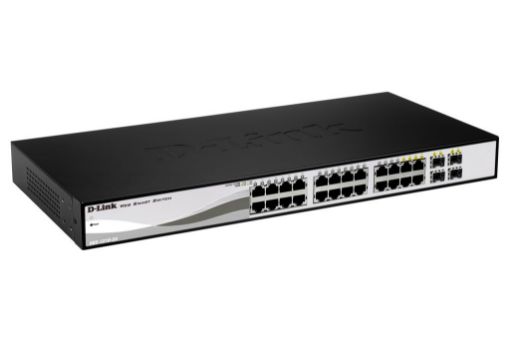 Obrázek D-Link DGS-1210-24 24-port Gigabit Smart Switch, 20x gigabit, 4x gigabit/SFP