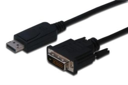 Obrázek Digitus DisplayPort připojovací kabel, DP/M- DVI (24+1)/M 3.0m