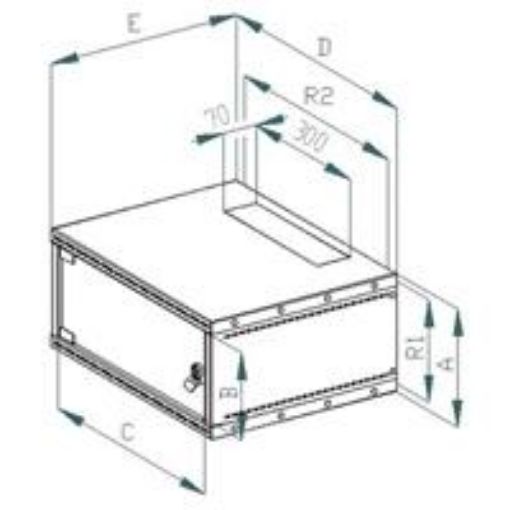 Obrázek RACK 19'' rozvaděč nástěný 4U 60/40 jednodílný-rozložený  Triton