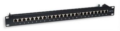 Obrázek Patch panel 19“ Intellinet 24 port Cat6, stíněný STP, černý