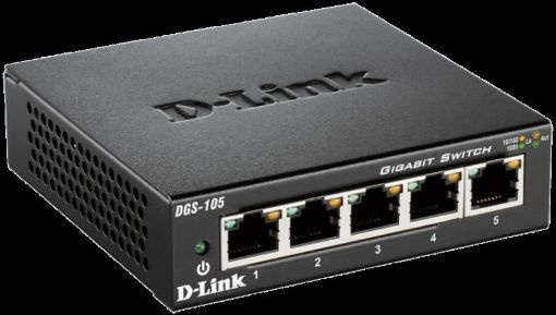 Obrázek D-Link DGS-105 5-port Gigabit Metal Housing Desktop Switch