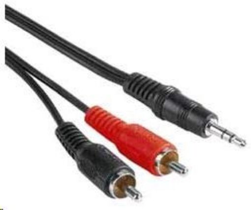 Obrázek Kabel audio 3,5mm Jack - 2x Cinch 5m (M/M, stereo) PREMIUMCORD