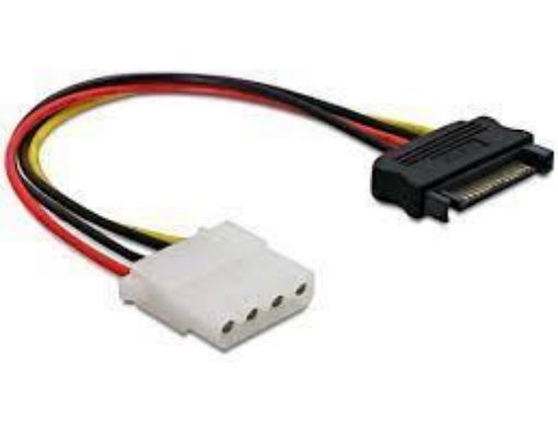 Obrázek Power Adapter SATA 15-pin samec na Molex samice 4-pin, 12cm