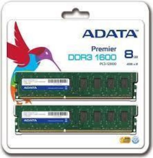 Obrázek DDR3 DIMM 8GB 1600MHz CL11 512x8 (KIT 2x4GB) ADATA, retail