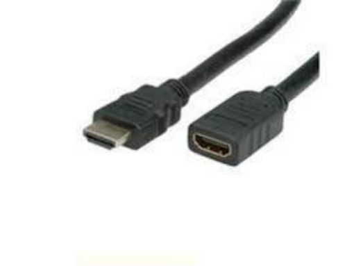 Obrázek Prodlužovací High Speed HDMI kabel s Ethernetem, HDMI M - HDMI F, zlacené konektory, 1m