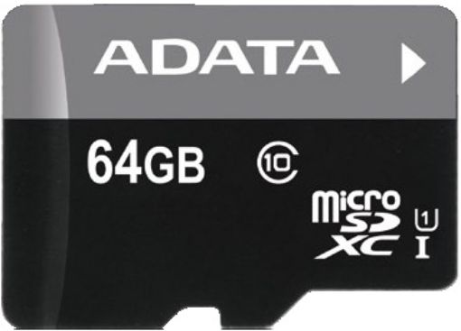 Obrázek ADATA Micro SDXC karta 64GB UHS-I Class 10 + SD adaptér, Premier