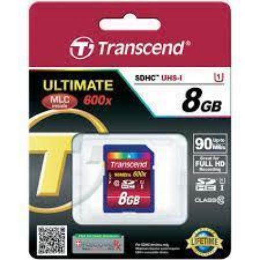 Obrázek TRANSCEND SDHC Class 10 UHS-I, 600X, 8GB (Ultimate)