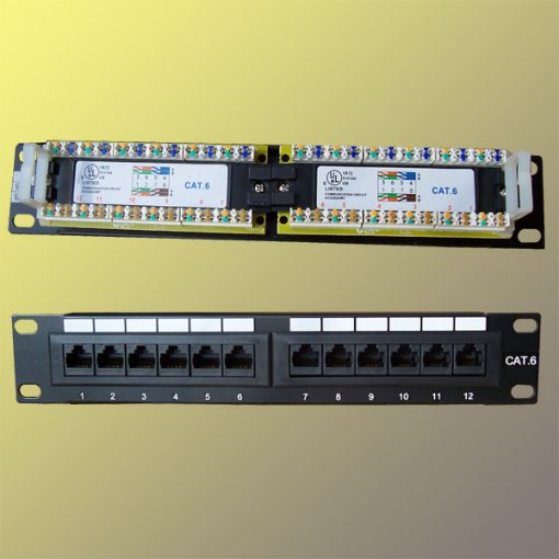 Obrázek Patch panel 10“ UTP cat6, 12portů