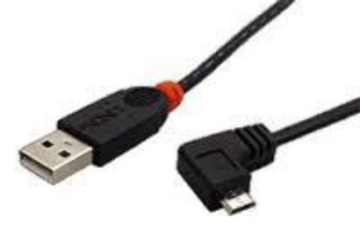 Obrázek Lindy  USB 2.0 kabel USB A(M) - micro USB B(M), 0,5m, lomený 90° vlevo