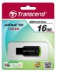 Obrázek TRANSCEND Flash Disk 16GB JetFlash®360, USB 2.0 (R:18/W:6 MB/s) černá/zelená