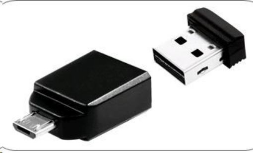 Obrázek VERBATIM Flash Disk 32GB Store 'n' Stay Nano + micro USB OTG adaptér, USB 2.0, černá