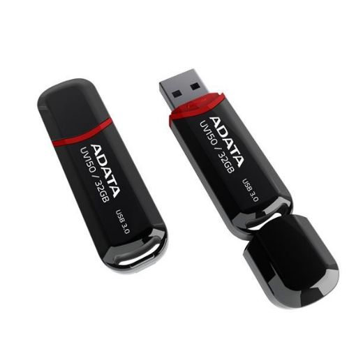 Obrázek ADATA Flash Disk 64GB UV150, USB 3.1 Dash Drive (R:90/W:20 MB/s) černá