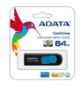 Obrázek ADATA Flash Disk 128GB UV128, USB 3.1 Dash Drive (R:90/W:40 MB/s) černá/modrá