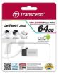 Obrázek TRANSCEND Flash Disk 64GB JetFlash®380S, USB 2.0/micro USB (R:20/W:10 MB/s) stříbrná