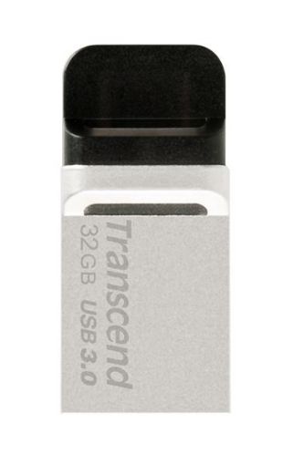 Obrázek TRANSCEND Flash Disk 32GB JetFlash®880S, USB 3.0/micro USB (R:90/W:20 MB/s) stříbrná