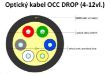 Obrázek Optický kabel XtendLan DROP FTTx, 8x 9/125 SM, G.657A, LS0H, černý, cívka 1km