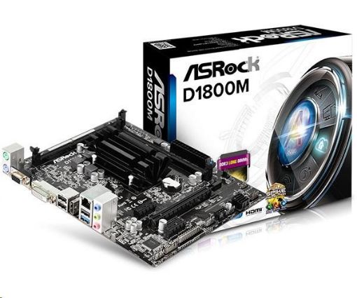 Obrázek ASRock MB Int.procesor D1800M, 2xDDR3, VGA, mATX