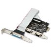 Obrázek AXAGON PCEA-SP, PCIe adaptér - 2x sériový port (RS232) + 1x paralelní (LPT)