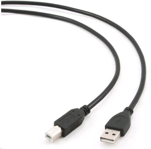 Obrázek GEMBIRD Kabel USB 2.0 A-B propojovací 1,8m Professional (černý, zlacené kontakty)