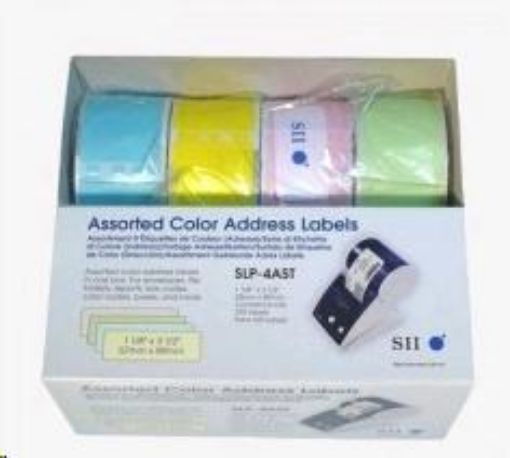 Obrázek Seiko adresní štítky - různobarevné, 28x89mm 130ks/role