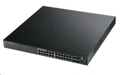 Obrázek Zyxel GS3700-24HP 28-port Gigabit L2+ Managed PoE Switch, 24x gigabit RJ45, 4x gigabit SFP, 802.3at, 460W