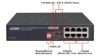 Obrázek Planet GSD-804P rev.2 PoE Switch, 8x 10/100/1000, 4x PoE, 65W, kov, bez managementu, fanless