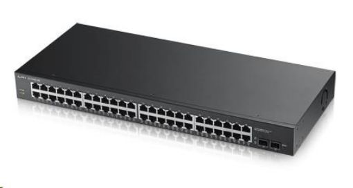 Obrázek Zyxel GS1900-48 50-port Gigabit Web Smart switch, 48x gigabit RJ45, 2x SFP