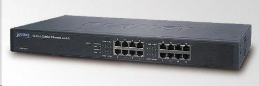 Obrázek Planet GSW-1601 Switch, 16 x 10/100/1000, kov, rackmount