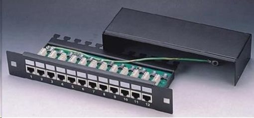 Obrázek 10" Patch panel XtendLan 12port, STP, Cat6, krone, černý