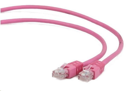 Obrázek GEMBIRD Kabel UTP Cat5e Patch 1m, růžový