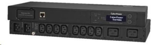 Obrázek CyberPower Rack Metered Automatic Transfer Switch (ATS), 1U, 16A, (8)C13, (2)C19, IEC C20 (2)