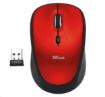 Obrázek TRUST Myš Yvi Wireless Mouse - red, červená, USB, bezdrátová