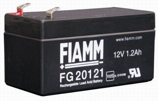 Obrázek Baterie - Fiamm FG20121 (12V/1,2Ah - Faston 187 - 48mm), životnost 5let