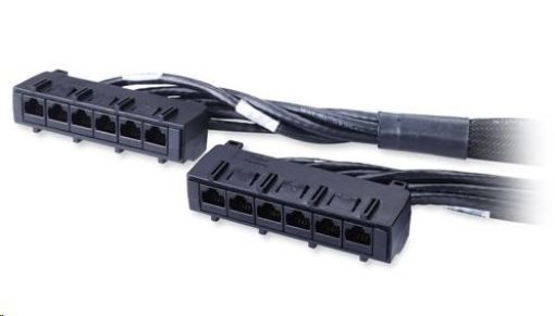 Obrázek APC Data Distribution Cable, CAT6 UTP CMR 6xRJ-45 Black, 17ft (4.5M)