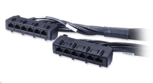 Obrázek APC Data Distribution Cable, CAT6 UTP CMR 6xRJ-45 Black, 31ft (9.4M)