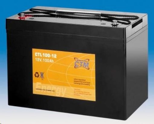 Obrázek Baterie - CTM CTL 100-12 (12V/100Ah - M6), životnost 10-12let