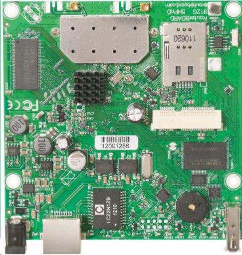 Obrázek MikroTik RouterBOARD BaseBox 5, 600MHz CPU, 64MB RAM, 1x LAN, integr. 5GHz Wi-Fi, vč. L4 licence